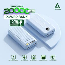 Trifone Power Bank 20000mAh & 120W